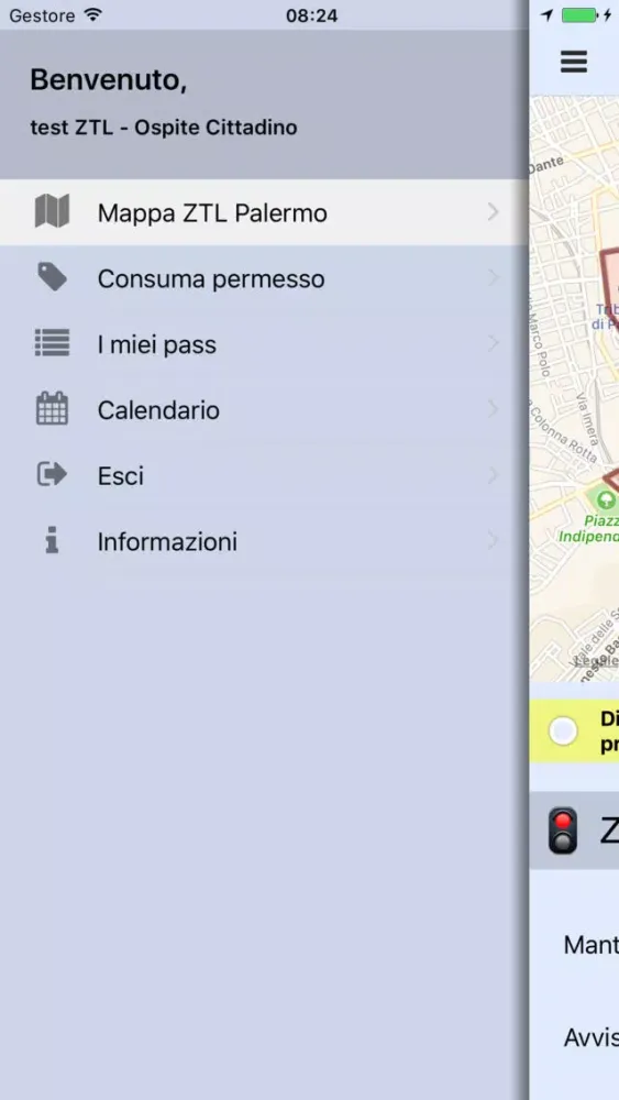 Screenshot di ZTL Palermo